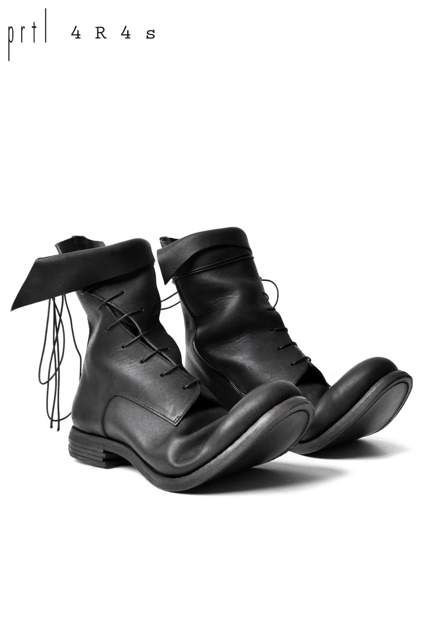 prtl x 4R4s exclusive Twisted Lace Boots / PUEBLO by Badalassi Carlo "No4-4" (BLACK) - Image 7