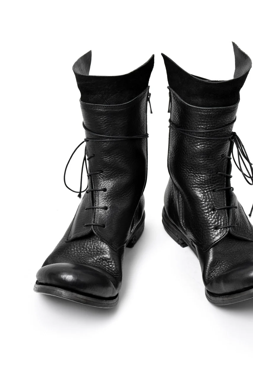 prtl x 4R4s exclusive Twisted Lace Boots / Waxy Steer "No4-2" (BLACK) - Image 11