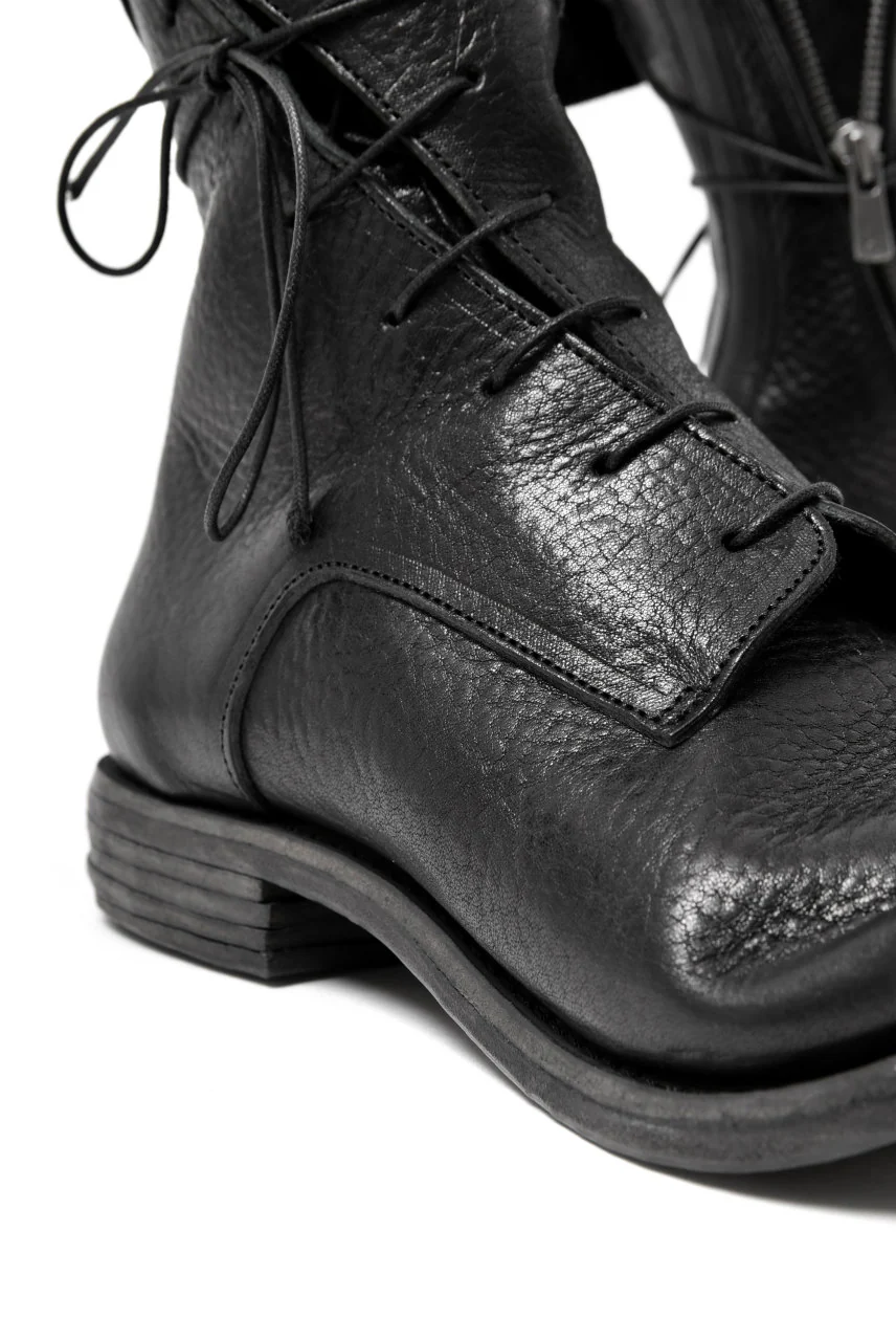 prtl x 4R4s exclusive Twisted Lace Boots / Waxy Steer "No4-2" (BLACK) - Image 12