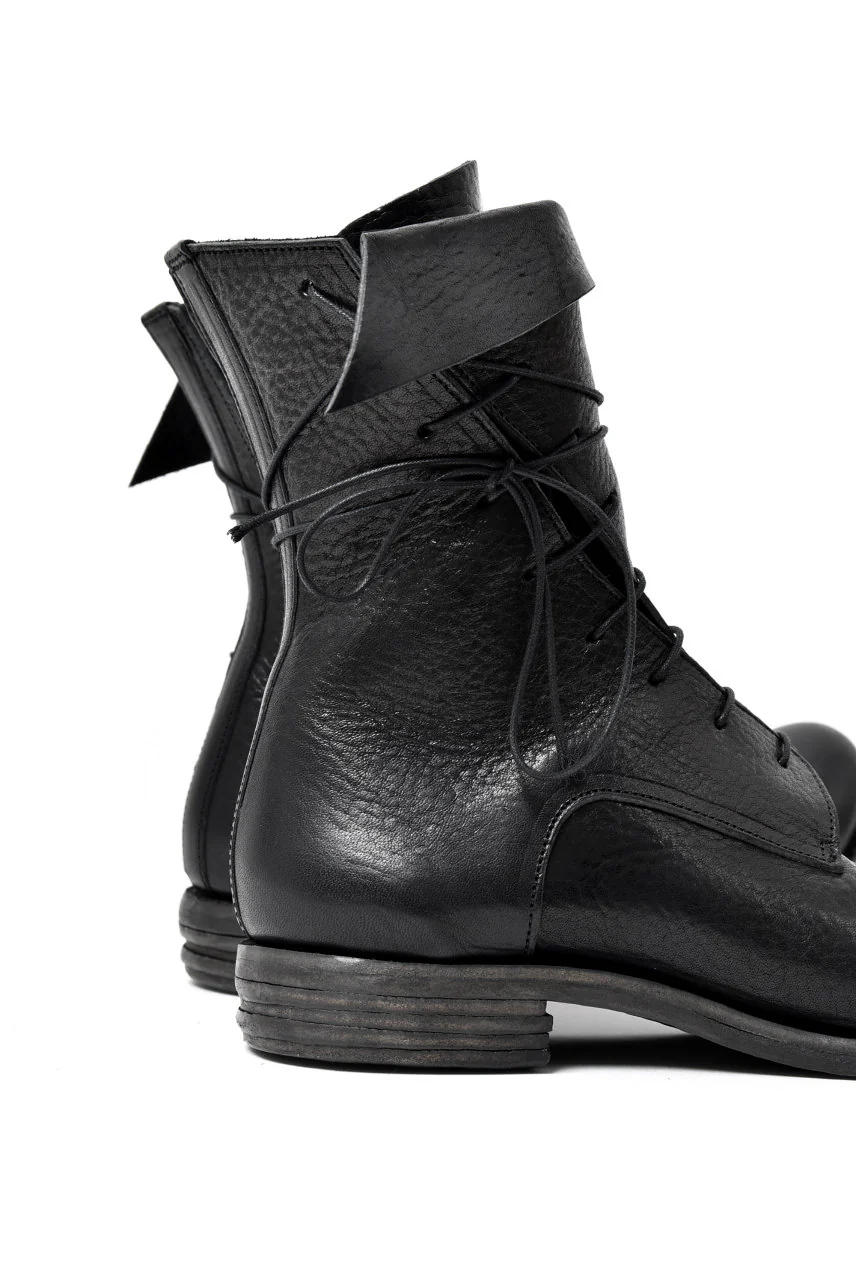 prtl x 4R4s exclusive Twisted Lace Boots / Waxy Steer "No4-2" (BLACK) - Image 14