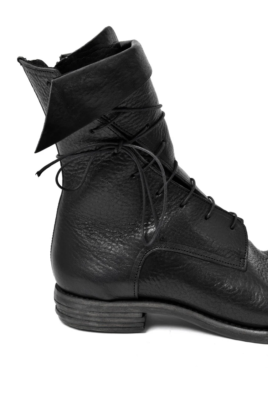 prtl x 4R4s exclusive Twisted Lace Boots / Waxy Steer "No4-2" (BLACK) - Image 26
