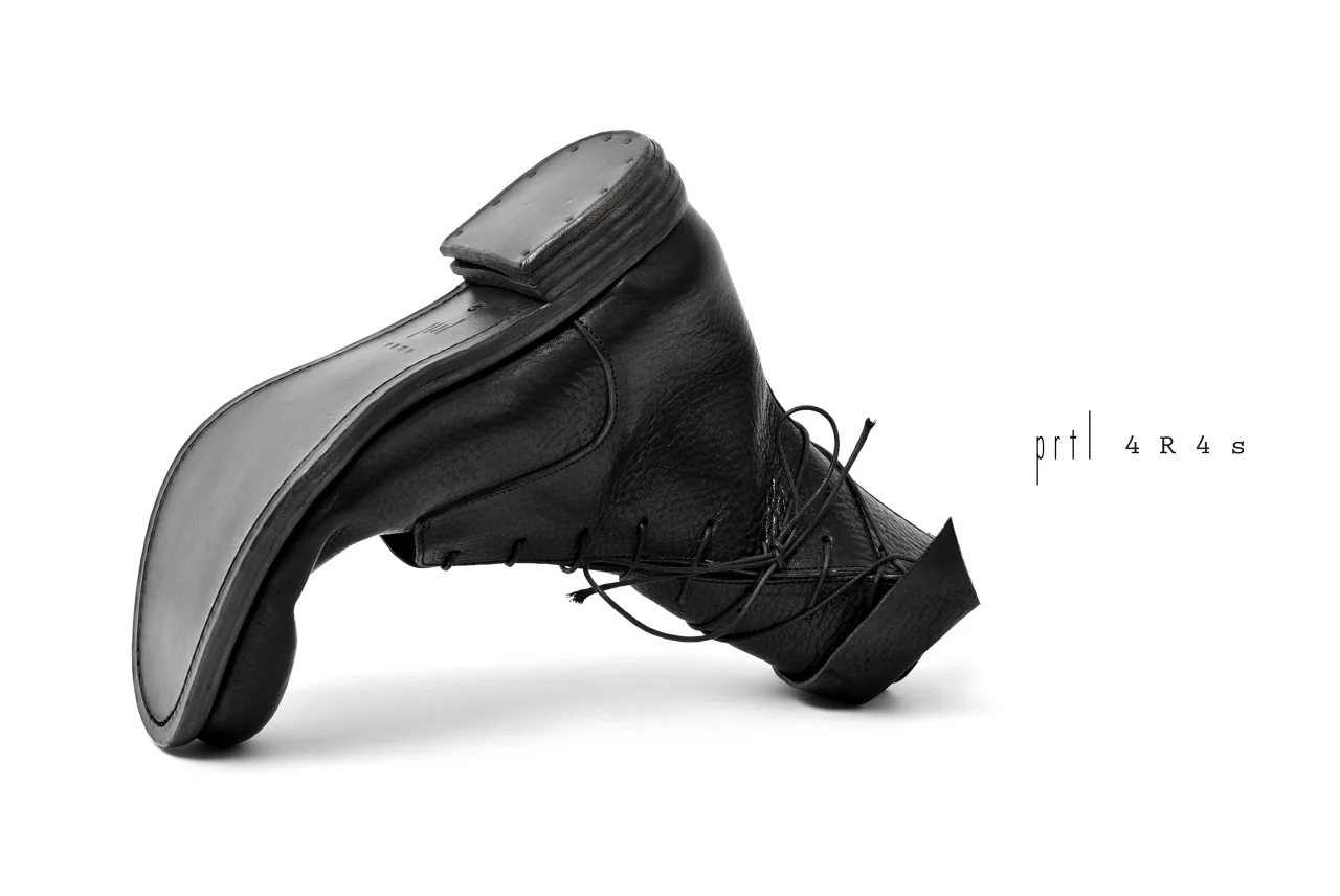 prtl x 4R4s exclusive Twisted Lace Boots / Waxy Steer "No4-2" (BLACK) - Image 31