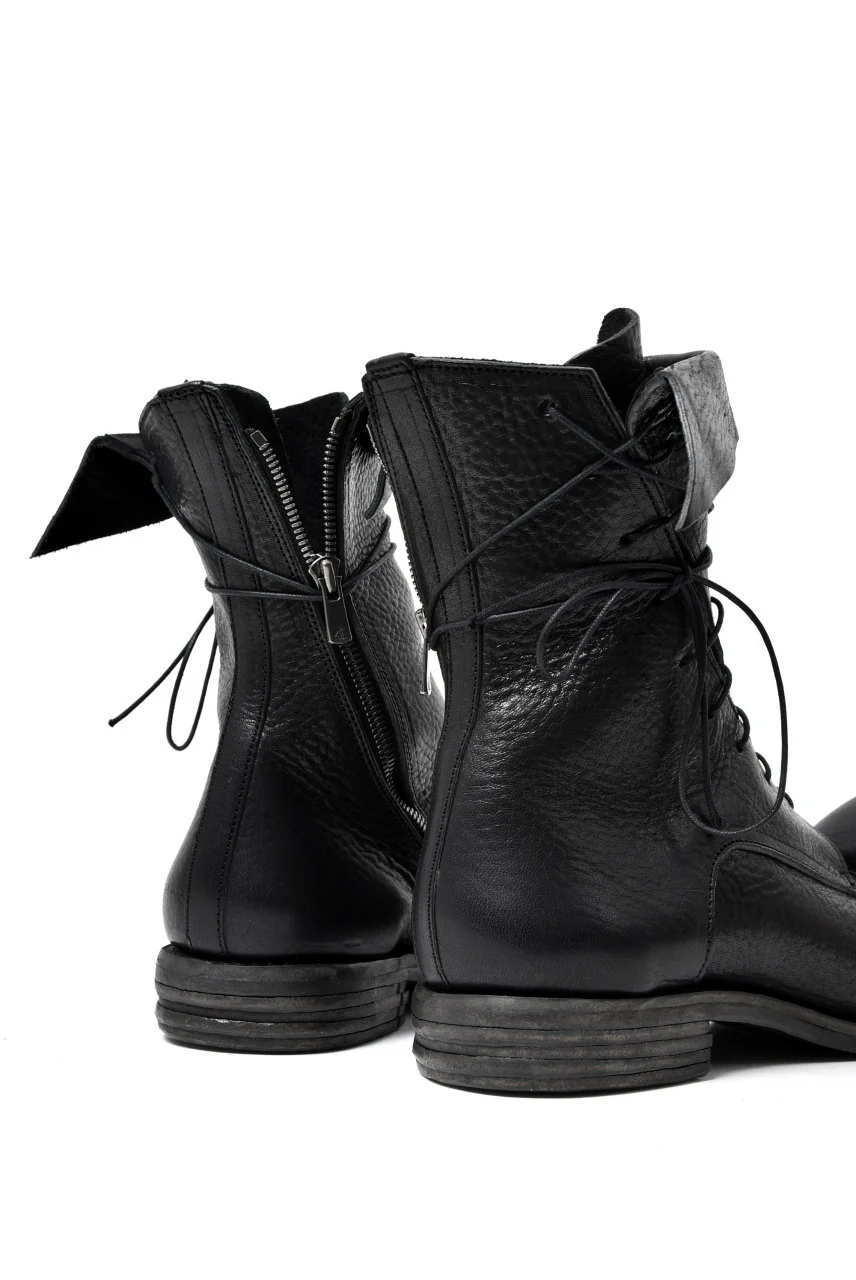 prtl x 4R4s exclusive Twisted Lace Boots / Waxy Steer "No4-2" (BLACK) - Image 9