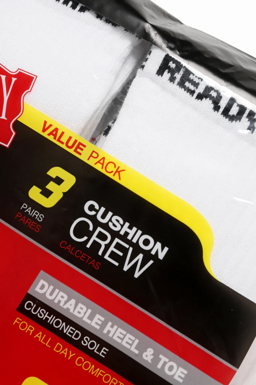 READYMADE 3P CREW SOCKS (WHITE) - Image 3