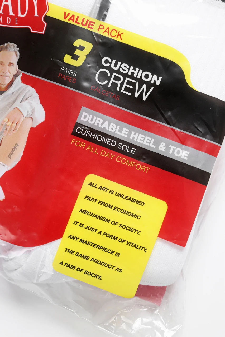 READYMADE 3P CREW SOCKS (WHITE) - Image 5