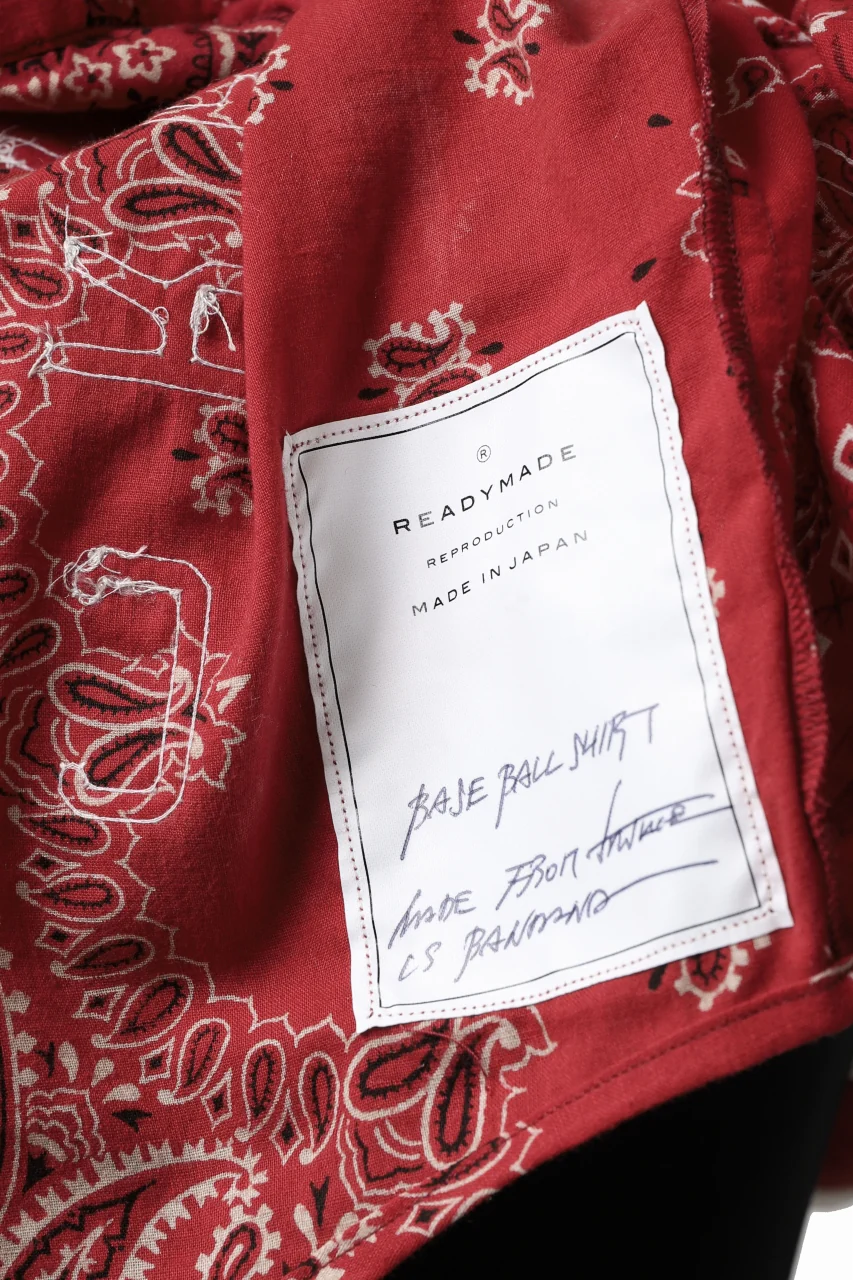 READYMADE BANDANA BASEBALL SHIRT (RED ASORT #A) - Image 11