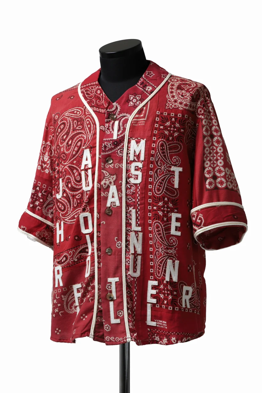 READYMADE BANDANA BASEBALL SHIRT (RED ASORT #A) - Image 2
