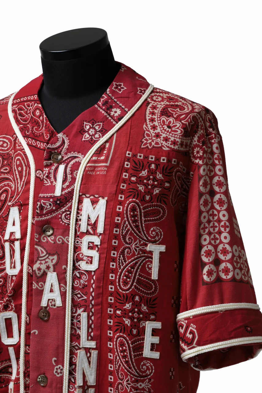 READYMADE BANDANA BASEBALL SHIRT (RED ASORT #A) - Image 4