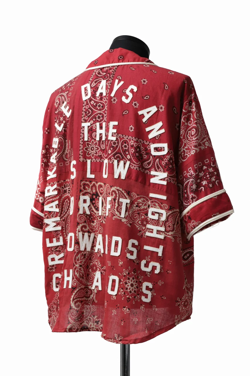 READYMADE BANDANA BASEBALL SHIRT (RED ASORT #A) - Image 5
