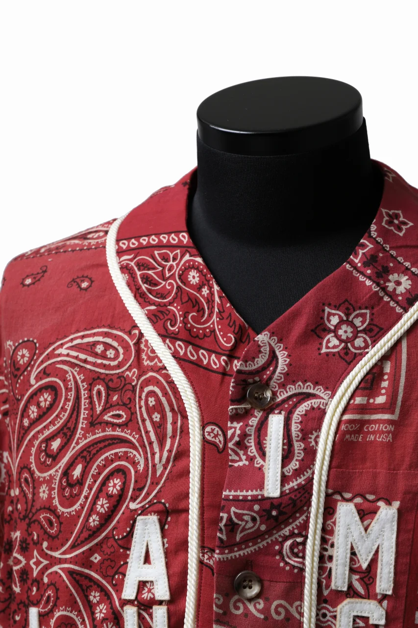 READYMADE BANDANA BASEBALL SHIRT (RED ASORT #A) - Image 6