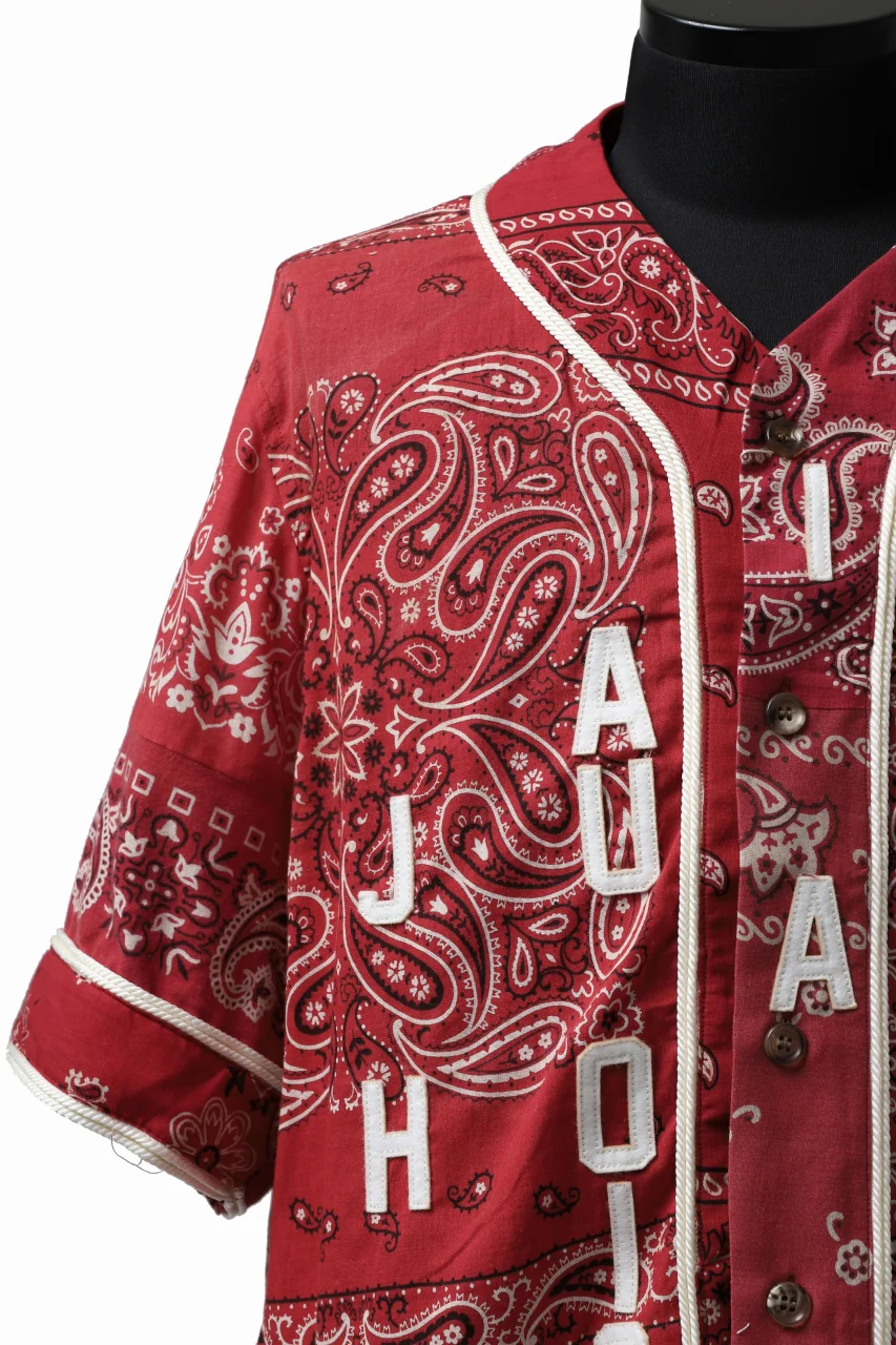 READYMADE BANDANA BASEBALL SHIRT (RED ASORT #A) - Image 7