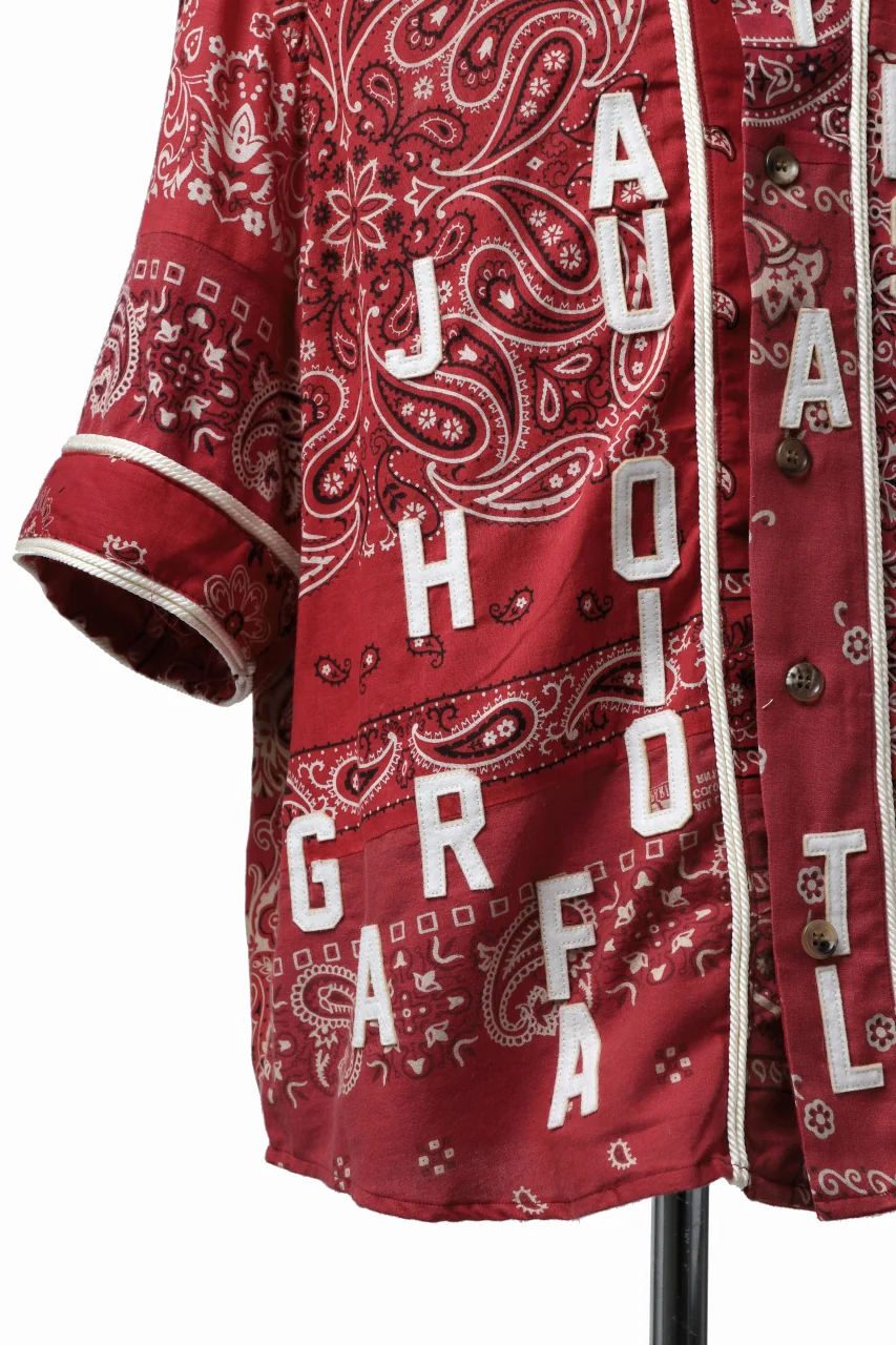READYMADE BANDANA BASEBALL SHIRT (RED ASORT #A) - Image 8