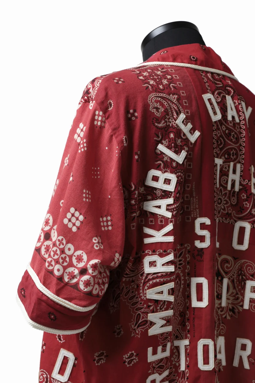 READYMADE BANDANA BASEBALL SHIRT (RED ASORT #A) - Image 9