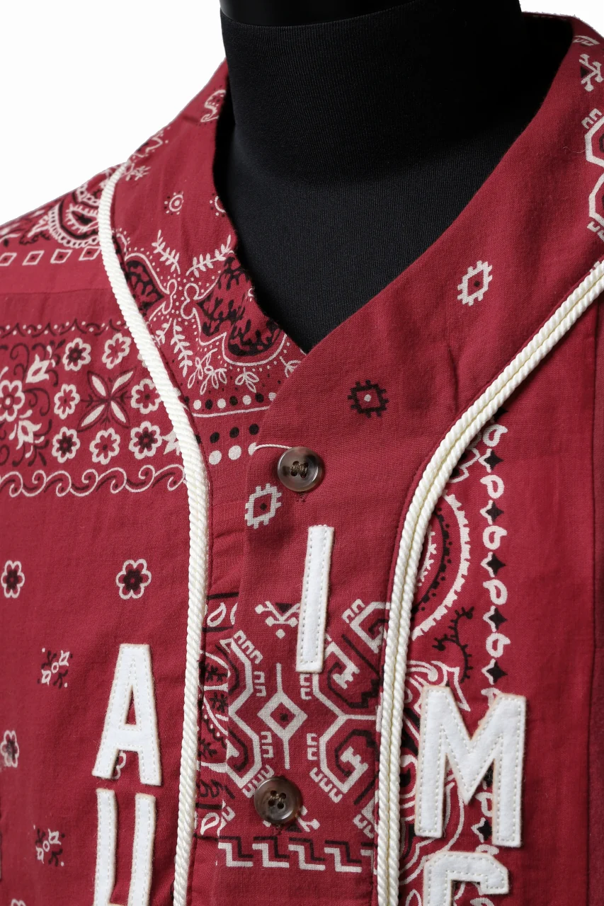 READYMADE BANDANA BASEBALL SHIRT (RED ASORT #B) - Image 11