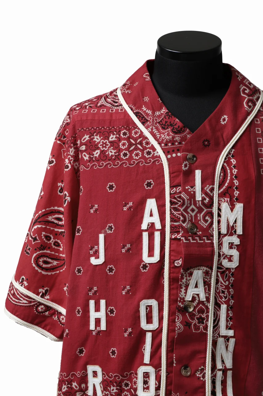 READYMADE BANDANA BASEBALL SHIRT (RED ASORT #B) - Image 12