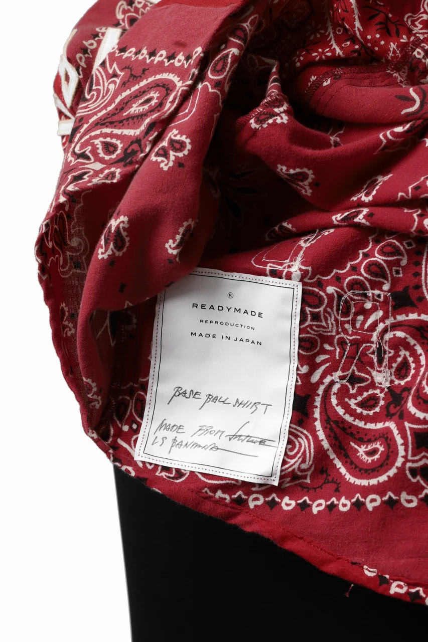 READYMADE BANDANA BASEBALL SHIRT (RED ASORT #B) - Image 23