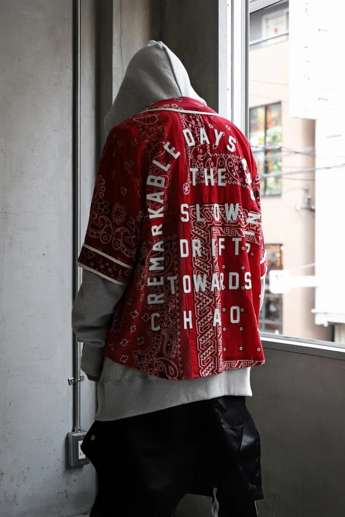 READYMADE BANDANA BASEBALL SHIRT (RED ASORT #B) - Image 3