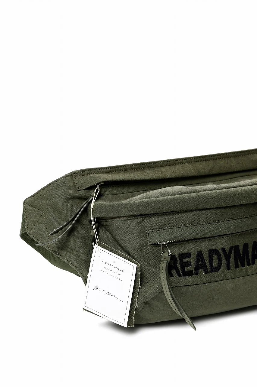 READYMADE BELT BAG - Remade from Vintage Military Tent Fabric (KHAKI) - Image 4
