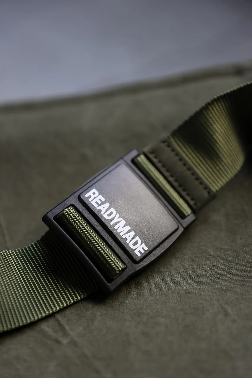READYMADE BELT BAG - Remade from Vintage Military Tent Fabric (KHAKI) - Image 7