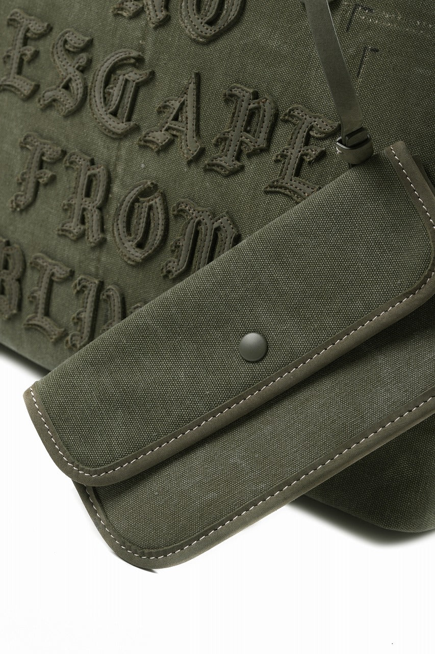 READYMADE CALI DOROTHY BAG MEDIUM - Remade from Vintage Military Canvas (KHAKI #B) - Image 9