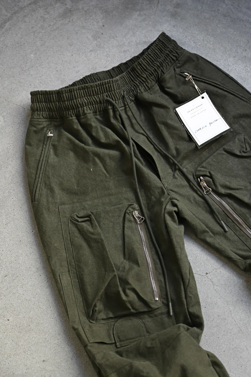 READYMADE CARGO PANTS (KHAKI GREEN #A) - Image 3