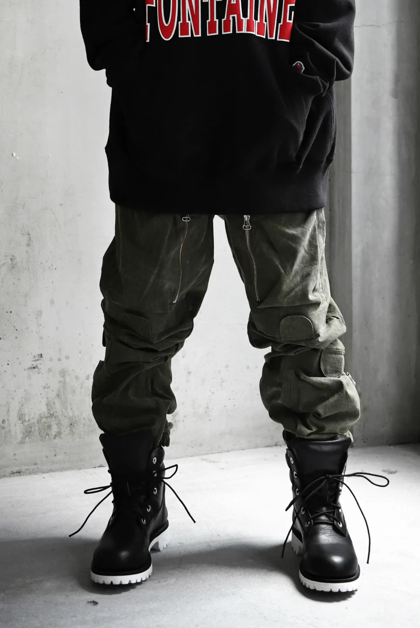 READYMADE CARGO PANTS (KHAKI GREEN #A) - Image 5
