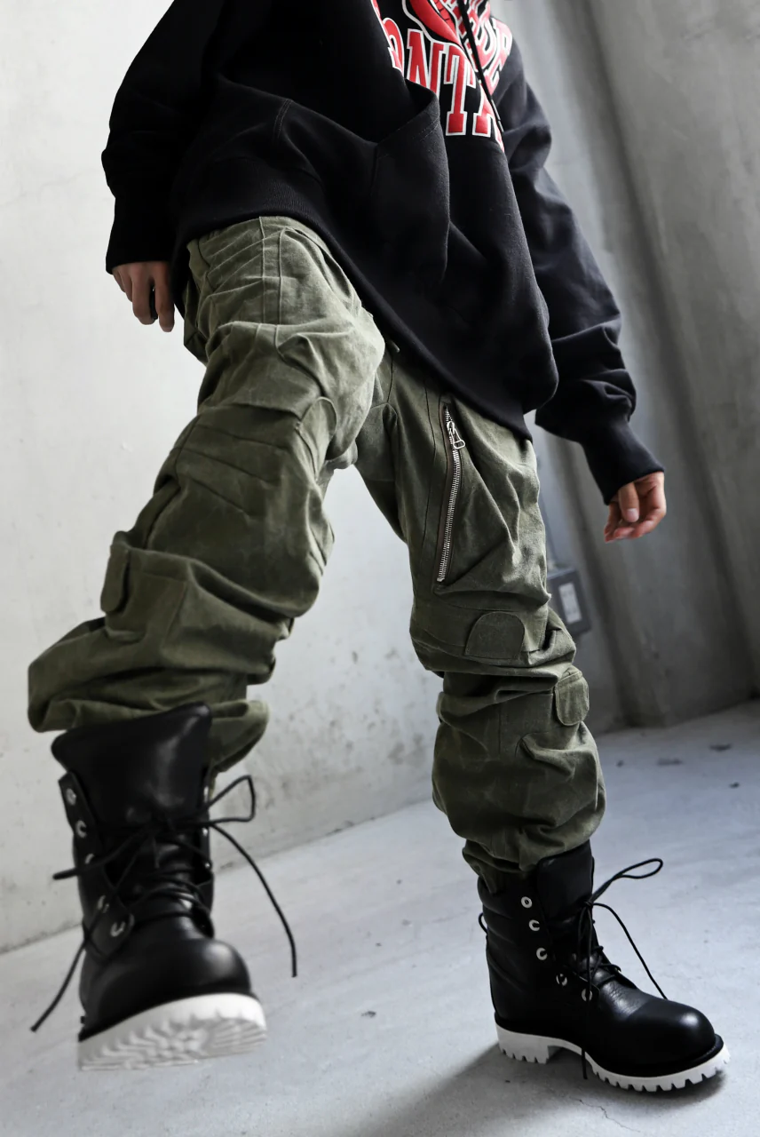 READYMADE CARGO PANTS (KHAKI GREEN #A) - Image 8