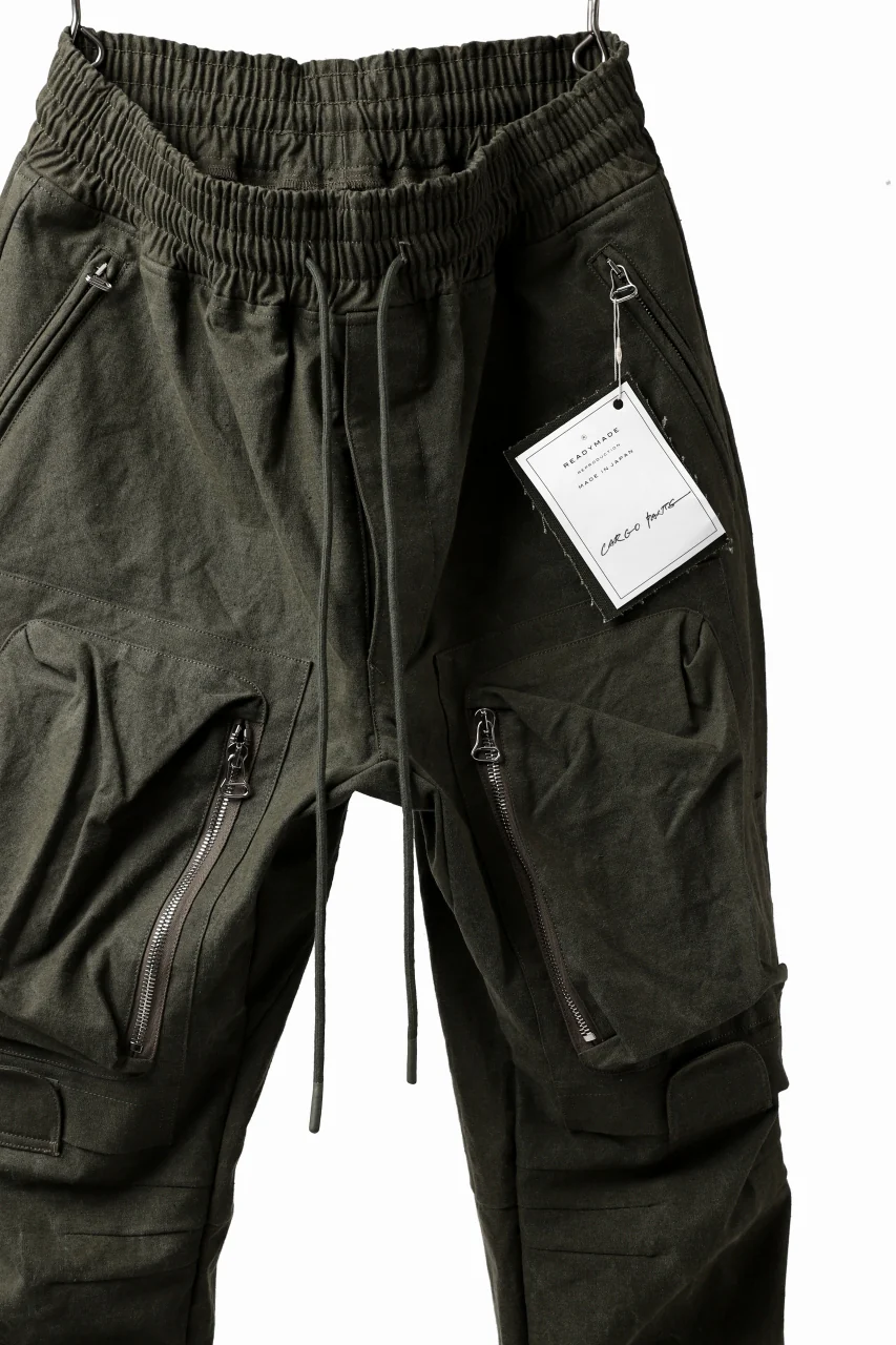 READYMADE CARGO PANTS (KHAKI GREEN #B) - Image 4