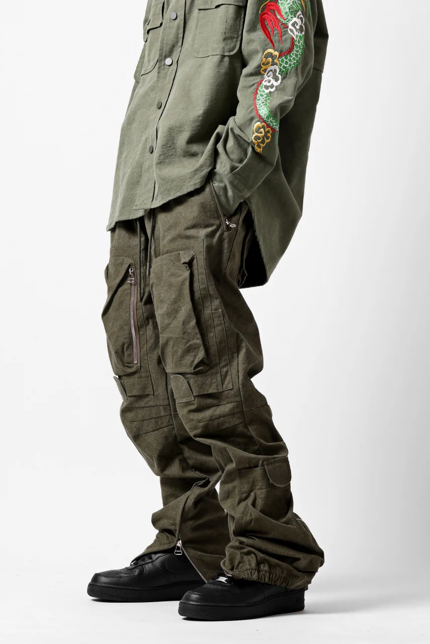 READYMADE CARGO PANTS (KHAKI GREEN #C) - Image 2