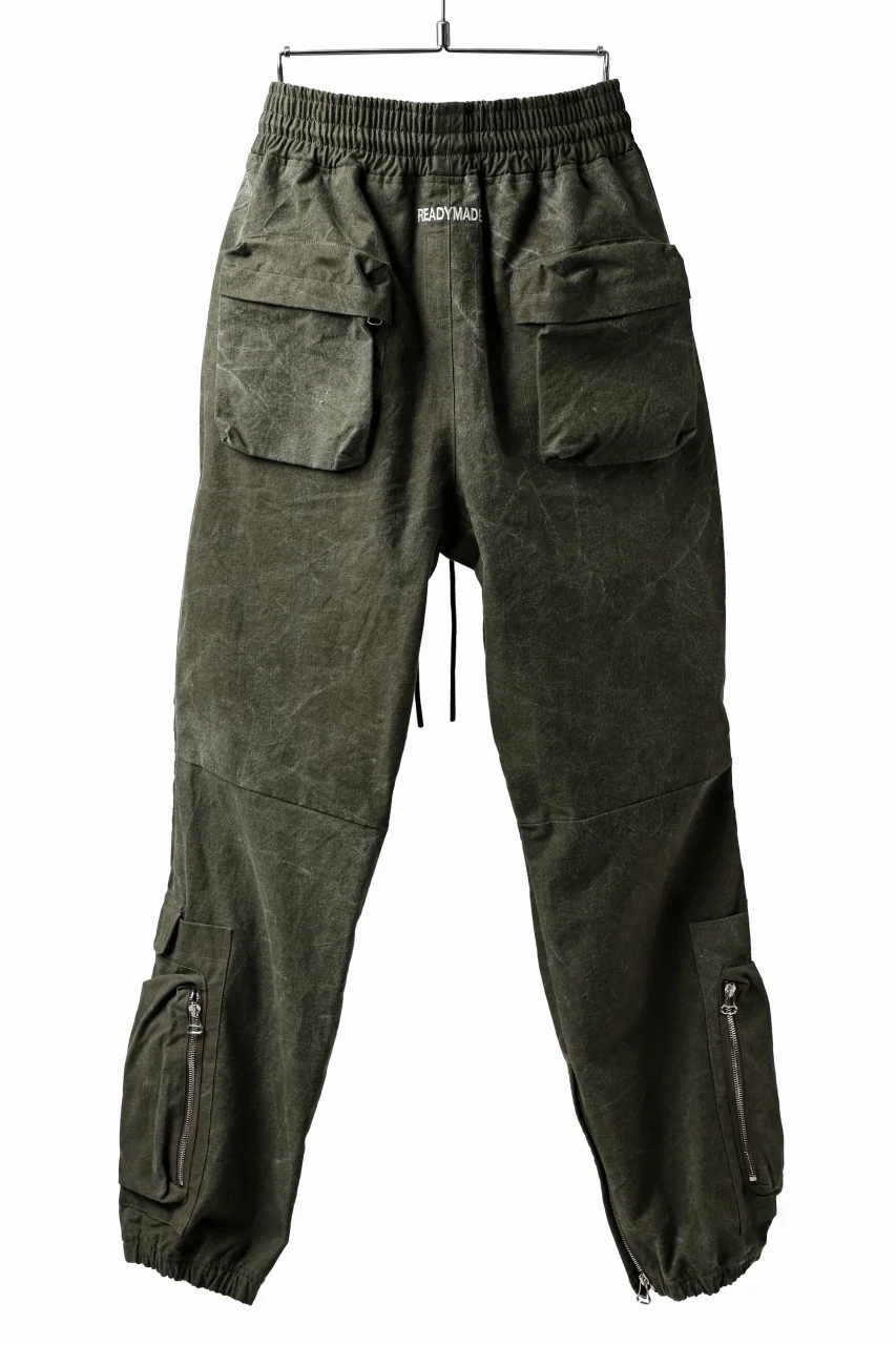 READYMADE CARGO PANTS (KHAKI GREEN #D) - Image 3