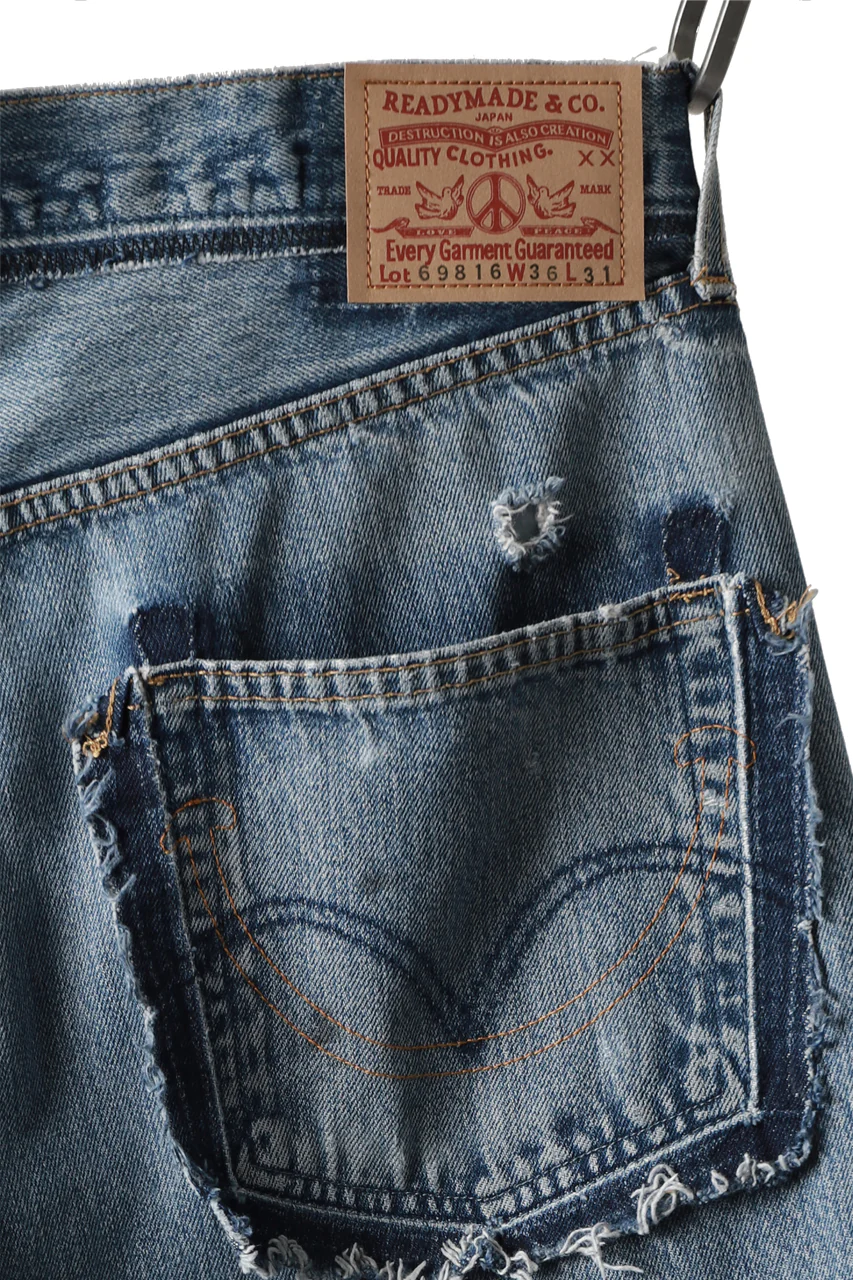 READYMADE DENIM PANTS - FLARE / (BLUE #A) - Image 10