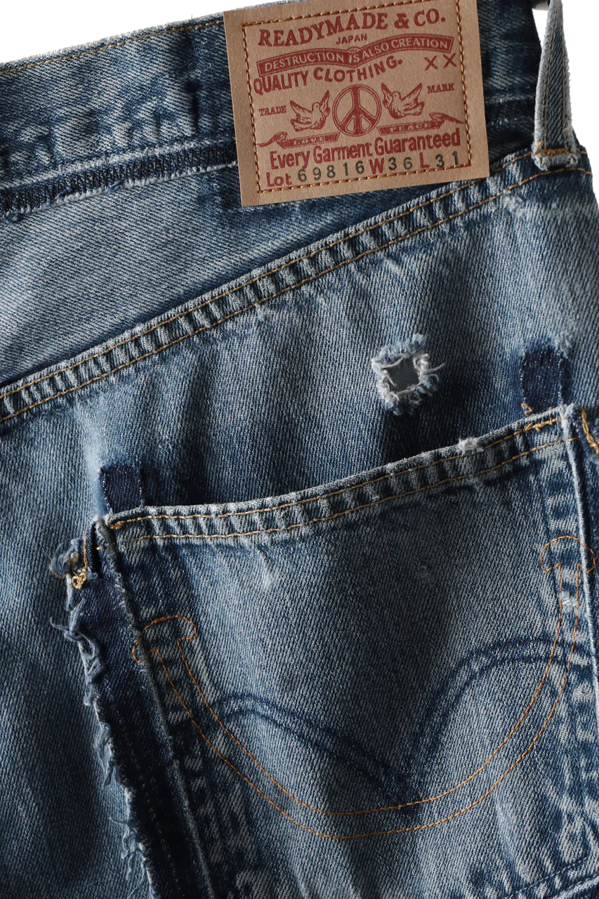 READYMADE DENIM PANTS - FLARE / (BLUE #A) - Image 11