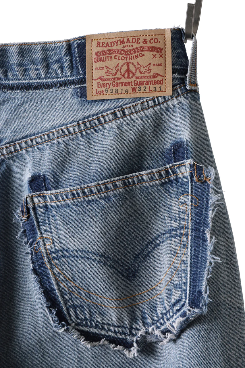 READYMADE DENIM PANTS - FLARE / (BLUE #G) - Image 11