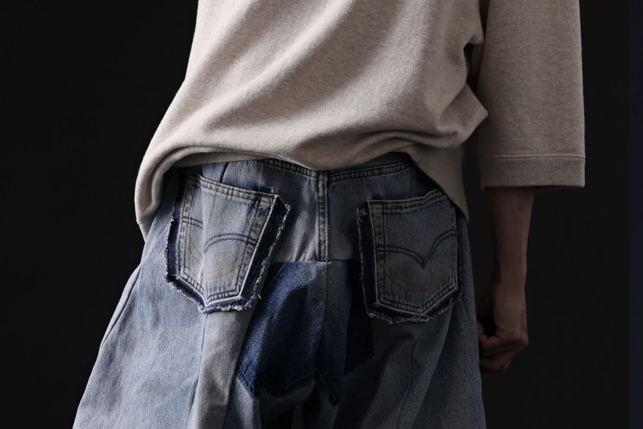 READYMADE DENIM PANTS (WIDE) / (BLUE #A) - Image 27