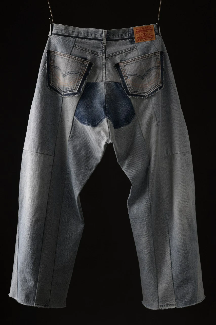 READYMADE DENIM PANTS (WIDE) / (BLUE #A) - Image 3