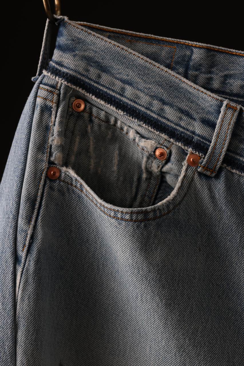 READYMADE DENIM PANTS (WIDE) / (BLUE #A) - Image 7