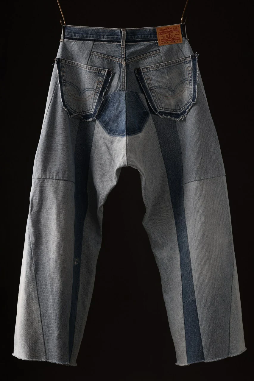 READYMADE DENIM PANTS (WIDE) / (BLUE #C) - Image 3