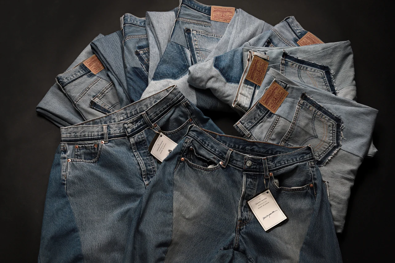 READYMADE DENIM PANTS (WIDE) / (BLUE #E) - Image 28
