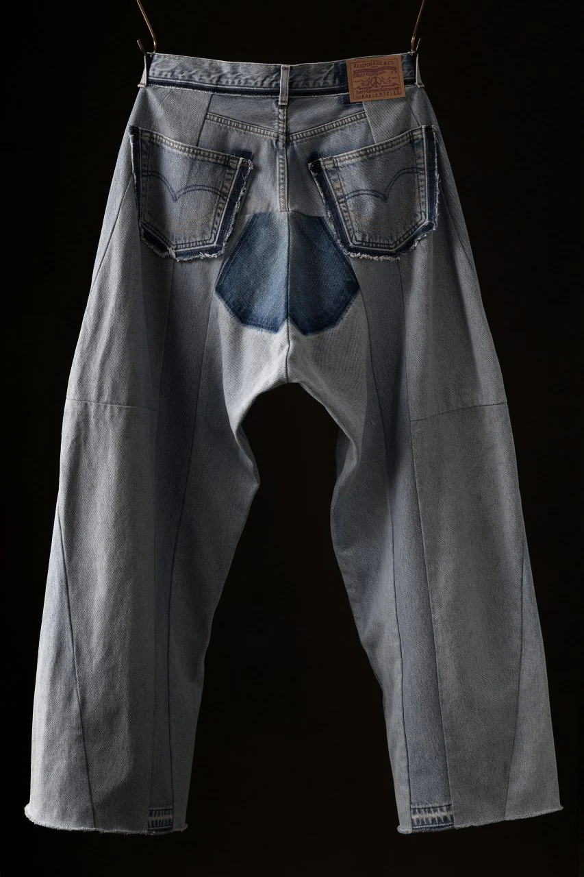 READYMADE DENIM PANTS (WIDE) / (BLUE #F) - Image 3