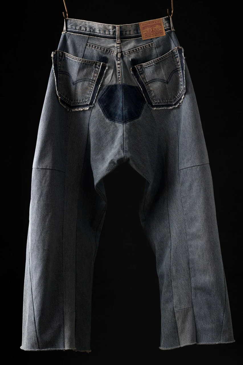 READYMADE DENIM PANTS (WIDE) / (BLUE #G) - Image 3
