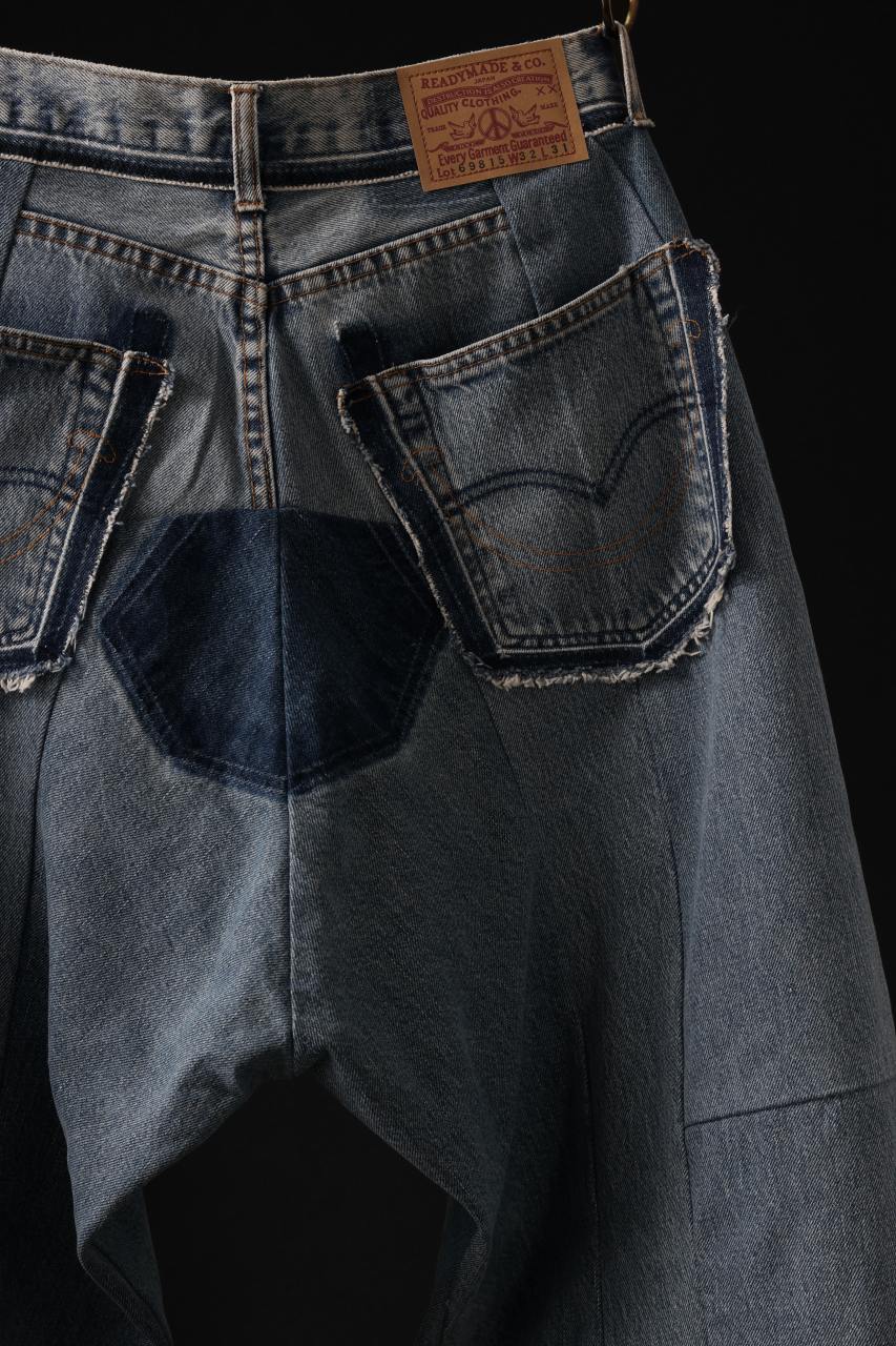 READYMADE DENIM PANTS (WIDE) / (BLUE #G) - Image 8