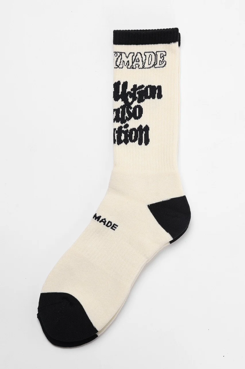 READYMADE "destruction is also creation" SOCKS (ECRU) - Image 2