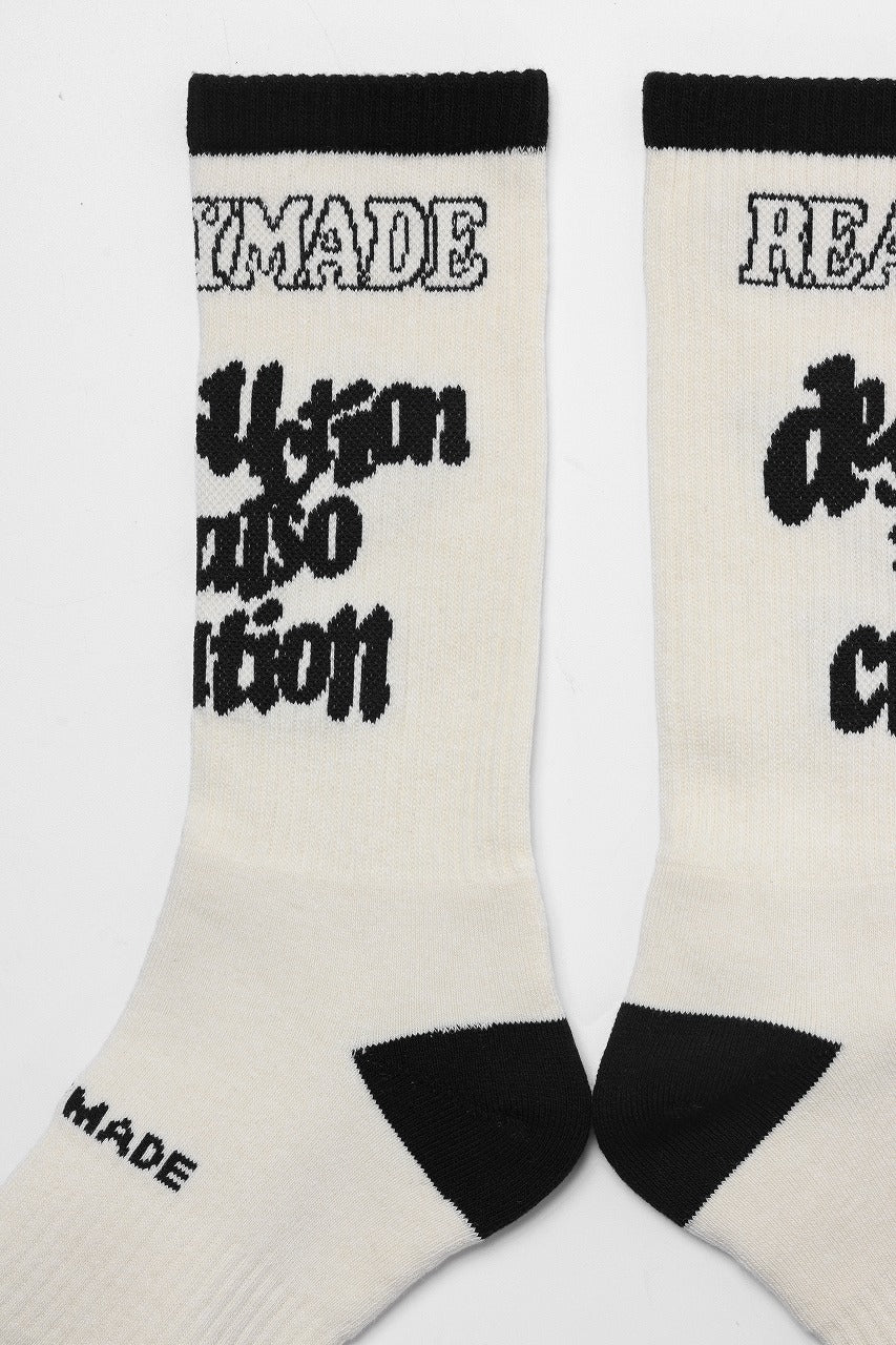 READYMADE "destruction is also creation" SOCKS (ECRU) - Image 3
