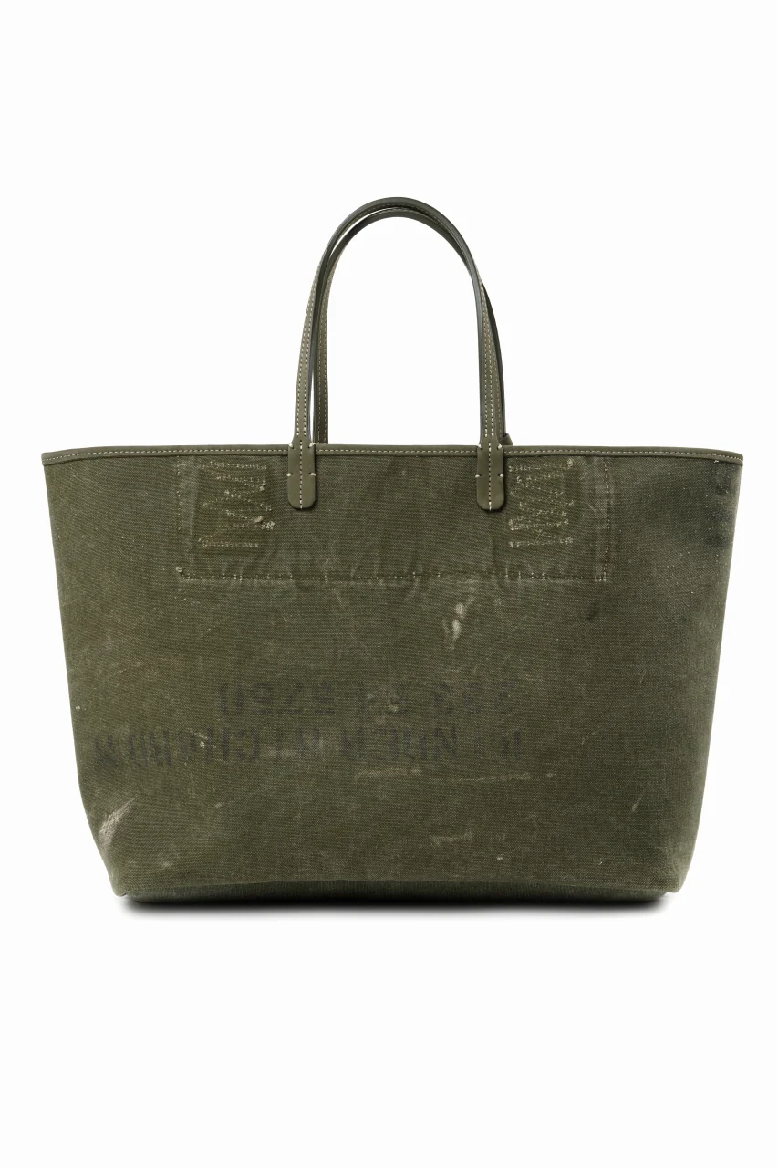 READYMADE DOROTHY BAG LARGE - Remade from Vintage Military Canvas (KHAKI) - Image 3