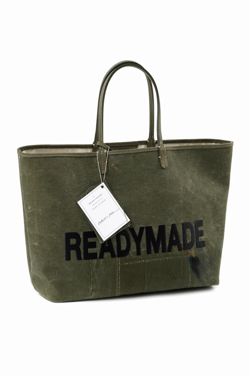 READYMADE DOROTHY BAG LARGE - Remade from Vintage Military Canvas (KHAKI) - Image 4