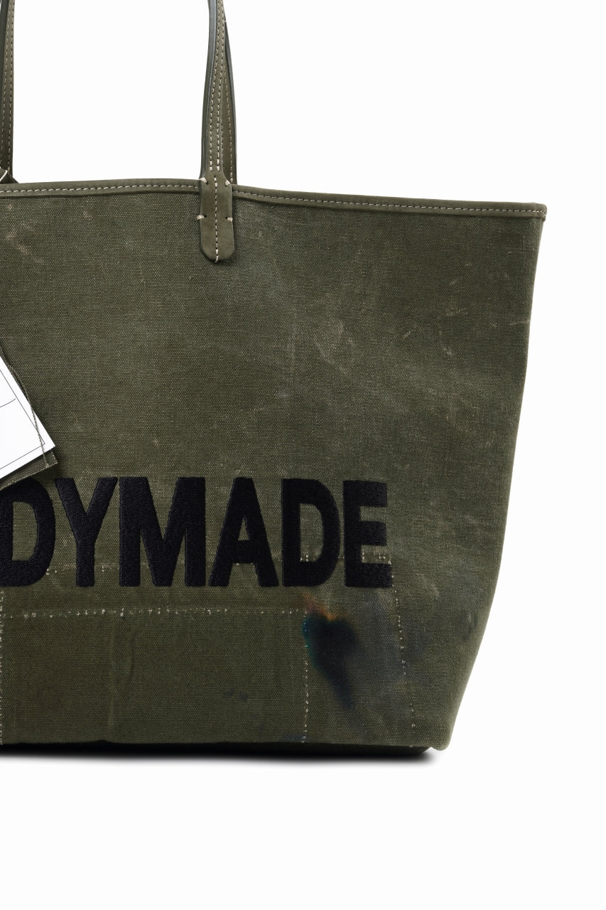 READYMADE DOROTHY BAG LARGE - Remade from Vintage Military Canvas (KHAKI) - Image 5