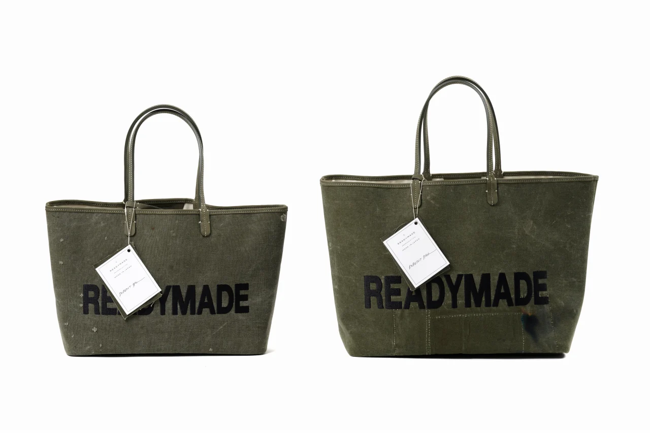 READYMADE DOROTHY BAG MEDIUM - Remade from Vintage Military Canvas (KHAKI) - Image 12