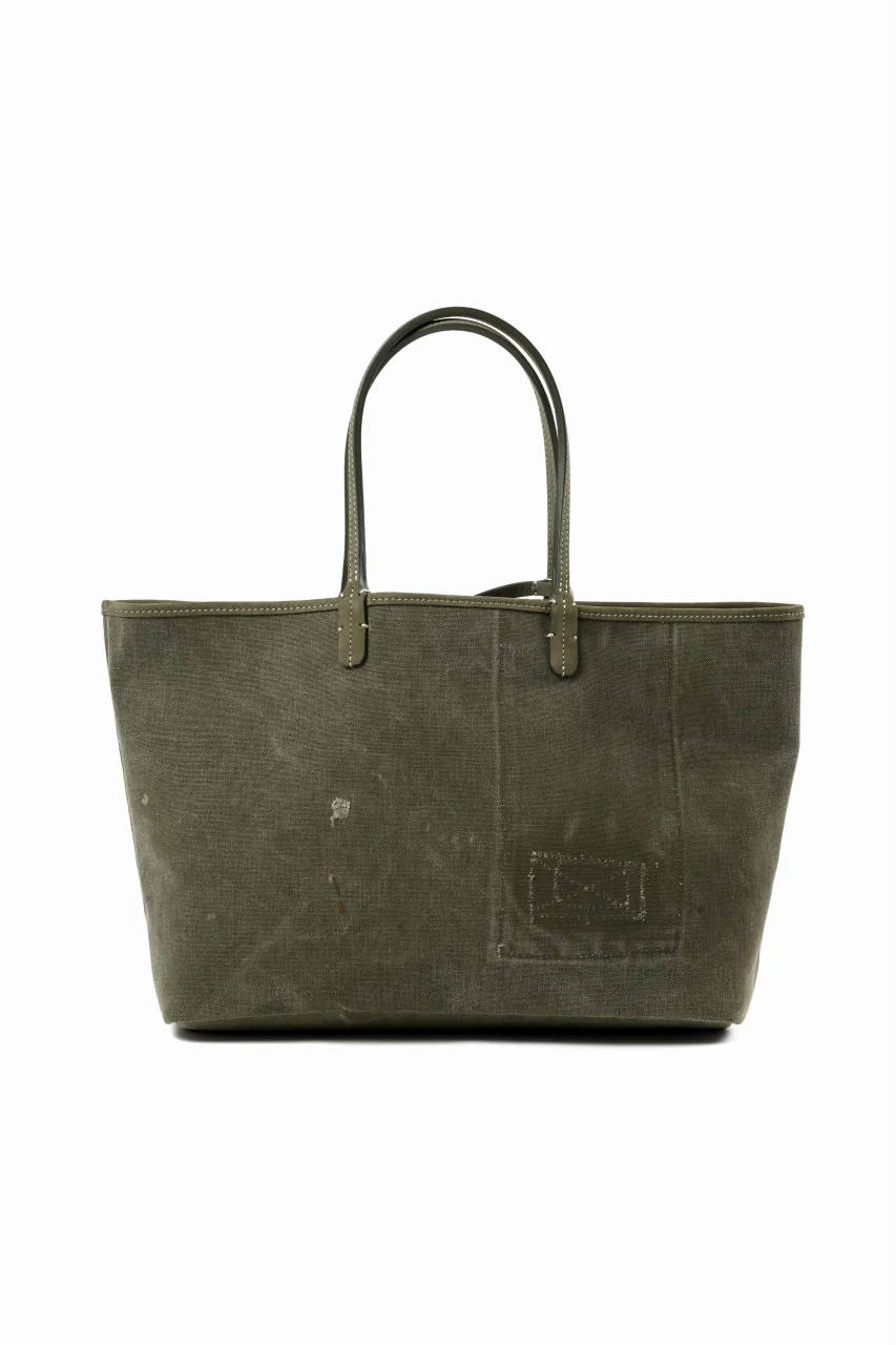 READYMADE DOROTHY BAG MEDIUM - Remade from Vintage Military Canvas (KHAKI) - Image 3