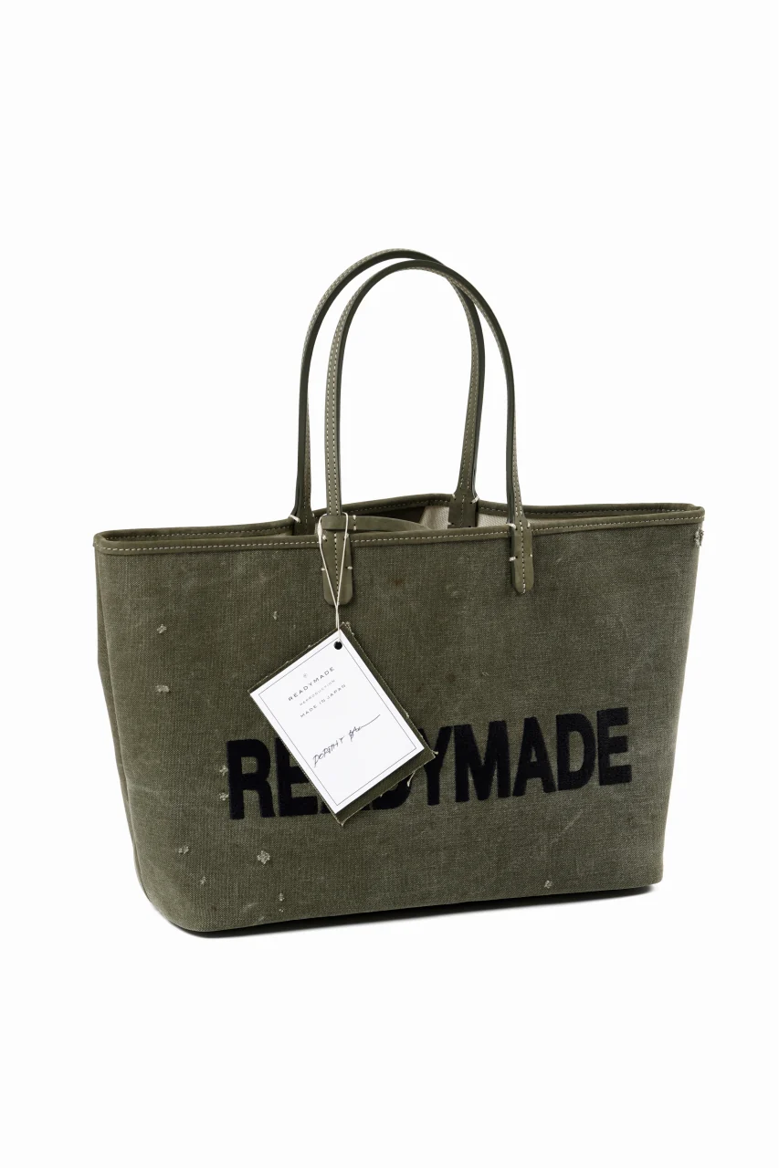 READYMADE DOROTHY BAG MEDIUM - Remade from Vintage Military Canvas (KHAKI) - Image 4