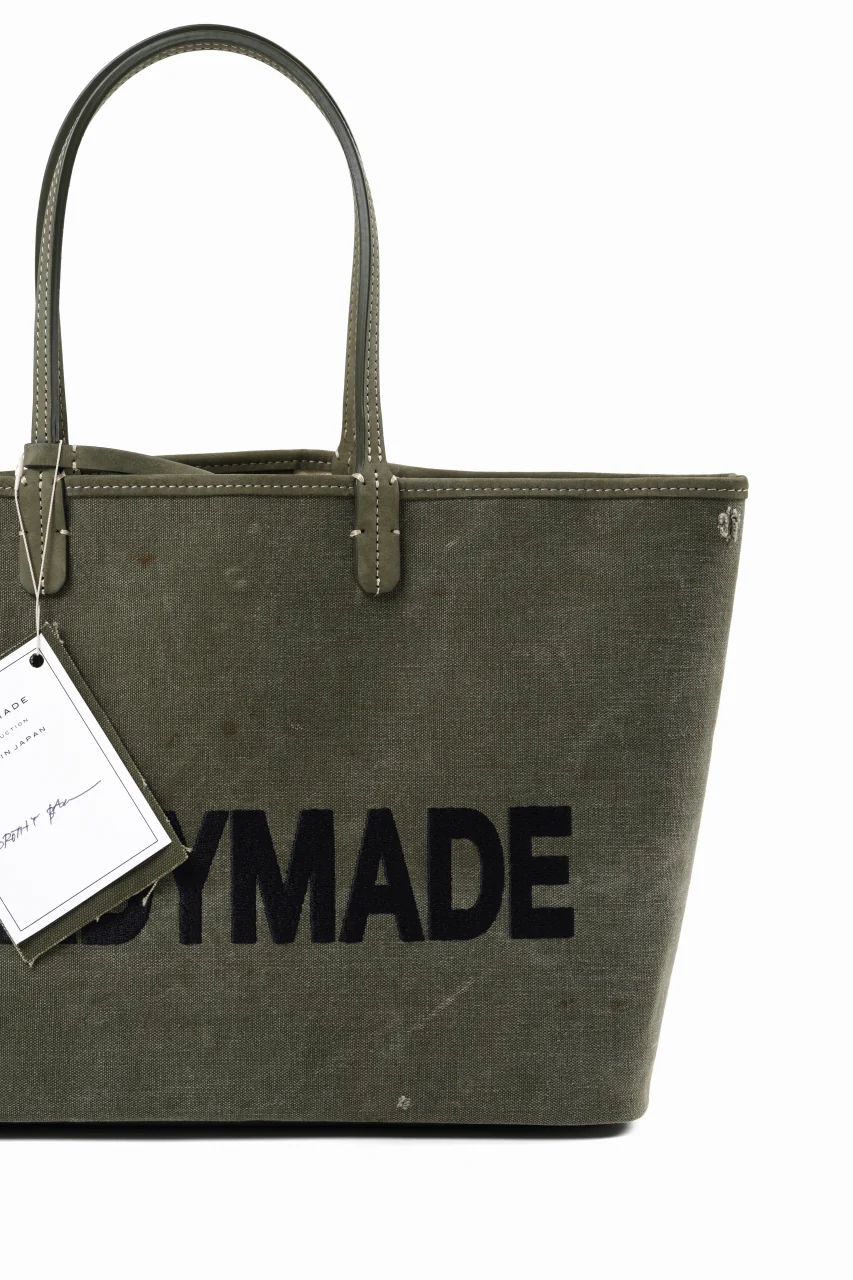 READYMADE DOROTHY BAG MEDIUM - Remade from Vintage Military Canvas (KHAKI) - Image 5